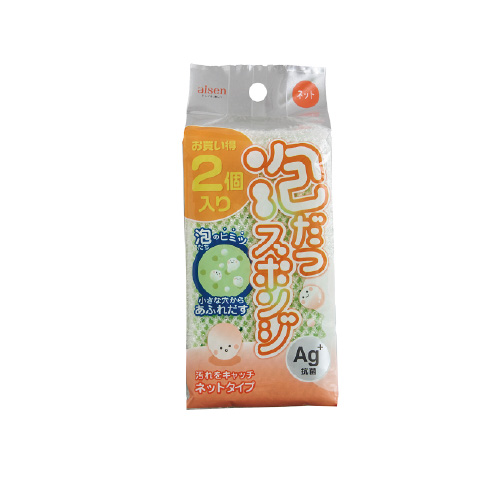 泡だつスポンジネットグリーン 2Pタテ